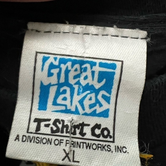 VINTAGE jazz tie print single stitch tee shirt XL - Picture 6 of 8